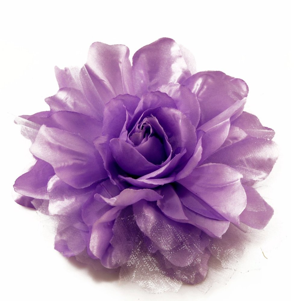 5-1/2" Large Fabric Flower - Lavender